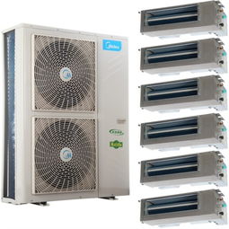 美的mdvh v160w sn1 611 e1 家庭中央空調 四室兩廳140 160㎡ 經濟型一拖六套裝空調產品圖片1